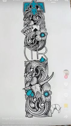 an image of a tattoo design on paper