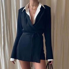 Shirt Dress Women, Kimono Wrap Dress, Dress Sleeve Length, Elegant Ladies, Mode Casual, Dresses Elegant, Satin Shirt, Looks Chic, Mini Shirt Dress