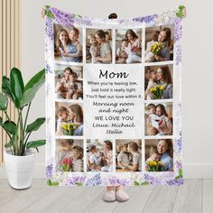 a mother's day photo collage with flowers