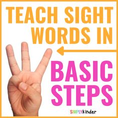 the words teach sight words in basic steps