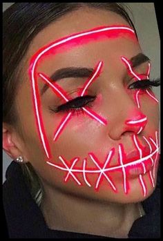 Nem Halloween Makeup, Pelottava Halloween, Beautiful Halloween Makeup, Halloween Makeup Clown, Halloween Makeup Look, Halloween Costum, Halloween Make-up Looks