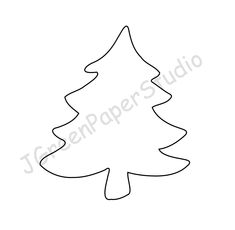 the outline of a christmas tree on a white background