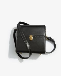 Valentina & Rose - Giorgia Handbag Black - Valentina & Rose - Structured Purse, Black Purse, Classy Purses, Formal Casual, Mini Pouches, Leather Bucket, Black Shoulder Bag, Black Purses, The Plaza