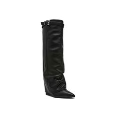 Steve Madden-Corenne Wide Calf Boot Keep you closet trend-right with the Corenne boot from Steve Madden. This tall pair sports a foldover silhouette with a daring wedge heel that elevate a layered look with ease. Click here for Boot Measuring Guide. Click here to shop more wide calf boot styles! Steve Madden Tall Black Boots, Steve Madden Wedge Boots, Wide Calf Boots, Wide Calf, Layered Look, Wedge Heels, The Clothes, Fashion Boots, Black Boots