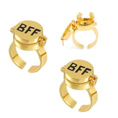 PRICES MAY VARY. Spongebob Bff Rings: Bff rings symbolizes the strongest and most trustworthy friendship. So there are two spongebob rings in one set,one for yourself and the other for your best friend. I swear, I can send Patrick star like Spongebob guards to protect you! Material: Using high quality alloy material with environmentally friendly silver plated and gold plated, hard and not easy to fall offIt is made of alloy,light in weight and comfortable to wear. Design:It is made of stainless Creative Gifts For Best Friend Christmas, Bff Rings For 2, Best Friends Rings, Friends Rings, Aesthetic Bff, 2 Bff, Bff Rings, Rings Matching, Best Friend Rings