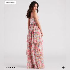 - Brand New Legit Bought It Last Month - Didn’t Need It Anymore And Just Missed The Deadline To Return It - Need To Give It Away For Full Price Bf Ideas, Dreamy Romance, Chiffon Ruffle Dress, Outdoor Weddings, Tan Dresses, Windsor Dresses, Garden Parties, Beaded Clutch, Chiffon Ruffle