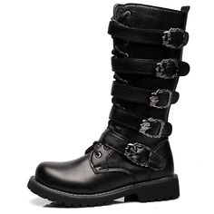 Category:Boots; Upper Materials:PU; Embellishment:Buckle; Season:Winter,Fall,Summer; Gender:Men's; Toe Shape:Round Toe; Style:Vintage; Boot Shaft:Mid-Calf Boots; Outsole Materials:Rubber; Occasion:Daily; Closure Type:Lace-up; Pattern:Solid Colored; 2023 Trends:Biker boots,Mid-Calf Boots,Motorcycle Boots,Combat Boots,Retro; Size chart date source:Provided by Supplier. Leather Motorcycle Boots, Punk Shoes, Fabric Boots, Red Wing Boots, Ariat Boots, High Top Boots, Mens Boots Fashion, Rock Punk, Best Running Shoes