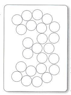 a white paper with circles drawn on it