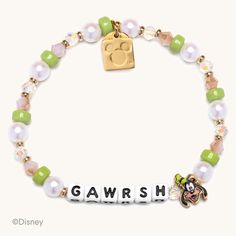 Gawrsh– Disney Mickey Mouse & Friends Bracelet Friends Bracelet, Little Words Project, Goofy Disney, Disney Bracelet, Acrylic Bracelet, Word Bracelet, Friend Bracelets, Enamel Beads, Comic Relief