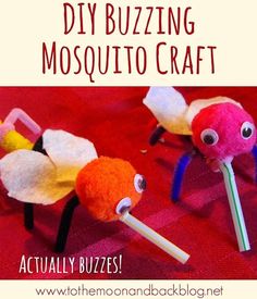 the diy buzzing mosquito craft is an easy and fun activity for kids to make