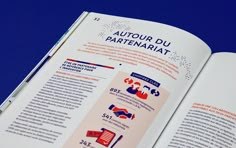 an open book with instructions on how to prepare for the next event in french and english