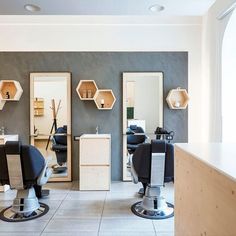 the salon is clean and ready to be used for hairdresser's work