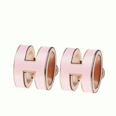 Hermes Authentic Pink With Rosegold Pop H Earring Regular Size. Already Discontinued. Come With Ribbon Box And Bag. Ribbon Box, Hermes Jewelry, Jewellery And Watches, Jewelry Earrings, Ribbon, Rose Gold, Women Jewelry, Pink, Color