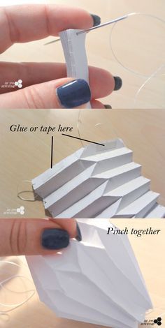 the instructions for how to make an origami bird with paper and glues