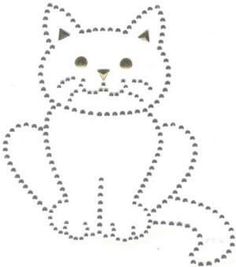 an image of a cat made out of dots