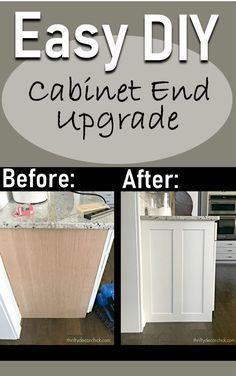 the before and after pictures of an easy diy cabinet