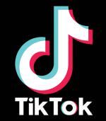 the tiktok logo on a black background