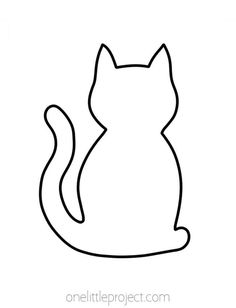 a black and white outline of a cat