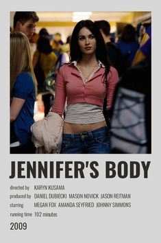 an advertisement for the movie's body, featuring a woman in pink shirt and jeans