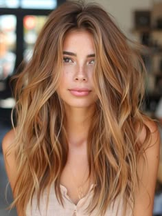 Beachy Blonde, Long Face Shapes, Hair Color Caramel, Blonde Waves, Subtle Highlights, Long Face, Caramel Hair, Brown Hair With Blonde Highlights, Honey Blonde Hair