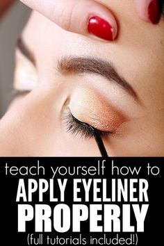 Eyeliner For Beginners, Behind Blue Eyes, Eyeliner Styles, Mascara Tips, How To Apply Eyeliner, How To Apply Mascara, Eyeliner Tutorial, Makeup Tutorials, Makeup Techniques