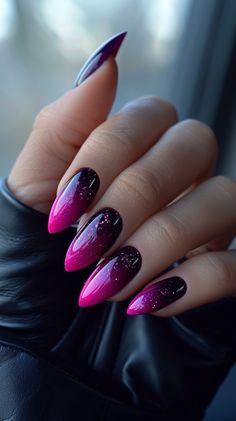 Purple Nails June Nails, Acrylic Nails Stiletto, Stunning Nail Designs, October Nails, Nail Art Trends, Stylish Nails Designs, Dope Nail Designs, Nail Art Designs Videos, Latest Nail Art