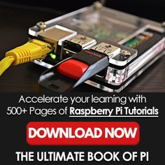 the book cover for 500 pages of epic raspberry projects