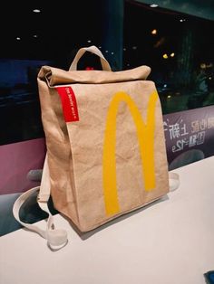 Quirky Backpack, Mcdonalds Bag, Recycled Outfit, Quirky Furniture, Funky Bags, Cowhide Bag