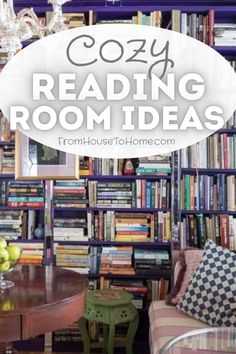 Cozy Reading Room Ideas: 15 Creative Small Home Library Design Ideas Family Reading Room, Spare Bedroom Library, Guest Bedroom Library Combo, Reading Room Decor Ideas, Family Library Room, Home Reading Room Ideas, Small Room Library, Office Reading Room Ideas, Cozy Den Room Ideas