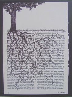 an image of a tree with roots on it's back side and the words underneath