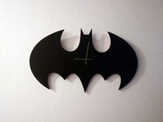 a clock made to look like the batman symbol