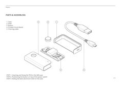 the parts and instructions for an electronic device