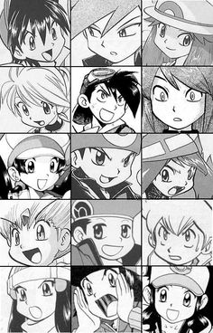 the many faces of anime characters