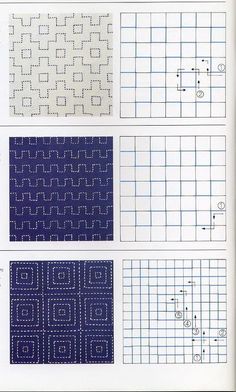 four different patterns are shown in this book