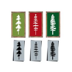 Pine Trees Stencil Set-Christmas-Essential Stencil Trees Stencil, Tree Stencils, Waverly Chalk Paint, Christmas Signs Diy, Dry Brush Technique, Stencil Wood, Tree Stencil, Sign Maker, Diy Workshop