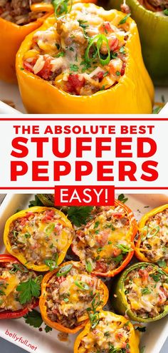 the absolute best stuffed peppers easy