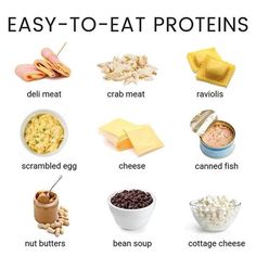 an image of easy to eat proteins