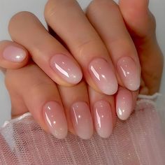 more in the telegram Classic Short Almond Nails, Glossy Natural Nails, Cute Everyday Nail Designs, Jelly Nail Ombre, Almond Short Pink Nails, Almond Shaped Jelly Nails, Cute Short Acrylics, Nude Clean Nails, Cute Blush Nails