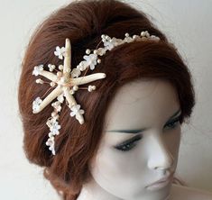 Beach Wedding SeaShell Headpiece, Beach Pearl Hair Vine, Mermaid Hair Flower Crown, Bridal Starfish Hair Accessories, Mermaid Hair Piece Seashell Headpiece, Hair Flower Crown, Starfish Hair Accessories, Hair Headpiece, Beach Hair Accessories, Mermaid Pearl, Wedding Accessories For Bride, Seashell Wedding, Avatar Dr