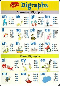 a poster with words and pictures for different types of digrass on the front