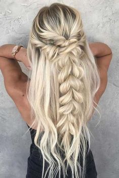 Romantic Wedding Hair, Cute Braided Hairstyles, Easy Summer Hairstyles, Long Blonde, Trending Hairstyles, Wedding Hairstyles For Long Hair, Box Braids Hairstyles, Homecoming Hairstyles