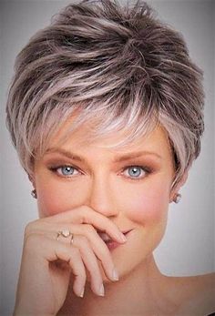 Short haircuts for women over 60 ... | Haircut for older women, Short hair wigs, Thick hair styles Raquel Welch Wigs, Monofilament Wigs, Short Grey Hair, Haircut For Older Women, Penteado Cabelo Curto, Short Wigs, Short Hair Styles Pixie