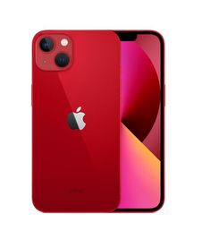 the red iphone 11 is next to an apple phone with its front camera facing forward