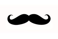 a black moustache on a white background with the words le mustachie