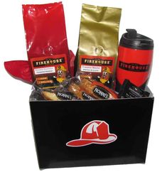 Firefighter Gift Basket Fire Equipment, Chocolate Squares, Fire Chief, Roast Pumpkin, Firefighter Gifts, Christmas Baskets, Irish Cream, Chocolate Raspberry, French Vanilla