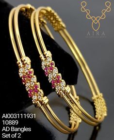 Baby Jewelry Gold, Indian Wedding Jewelry Sets, Gold Bridal Jewellery Sets, Bangles Design, Bridal Fashion Jewelry, Bangles Jewelry Designs