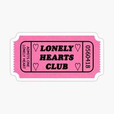 Pegatinas: Cine Tumblr | Redbubble Lonely Hearts Club, Roblox Meme, Stickers Cool, Sketchbook Cover, Smosh, Phone Stickers, Lonely Heart, Lana Del Ray