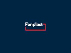 the word femplast on a dark blue background with red and white stripes