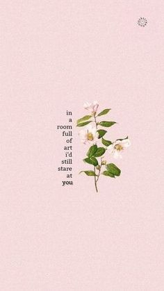 a pink background with white flowers and the words, in front of it is an image of