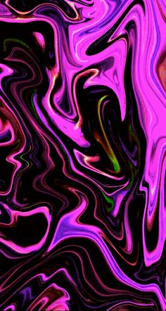 an abstract painting with purple and black colors